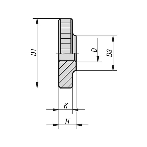 Knurled Nuts Flat Steel And Stainless Steel, DIN 467